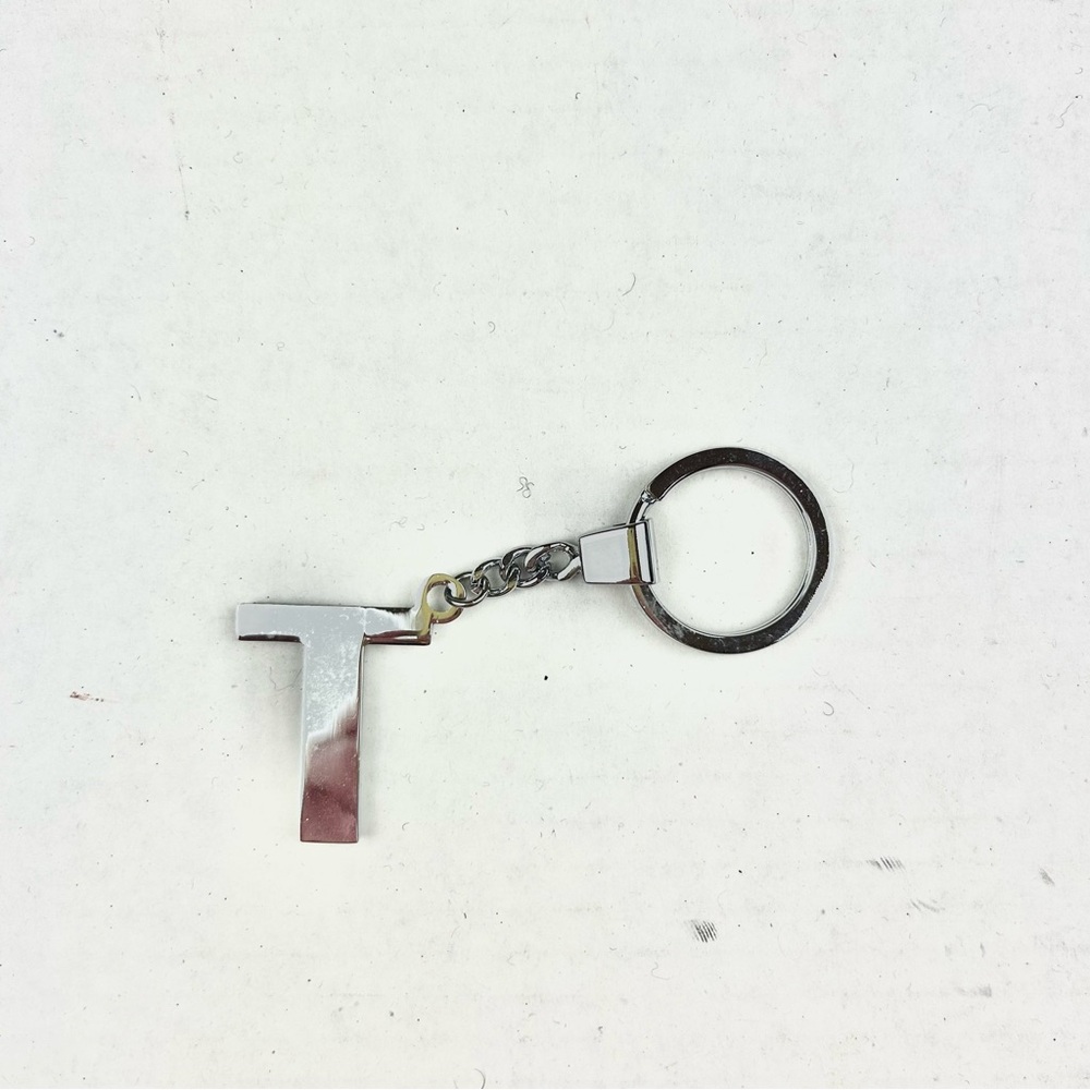 "T" Rhinestone Silver Keychain NWOT - Picture 2 of 2
